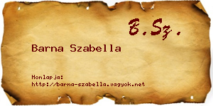 Barna Szabella névjegykártya